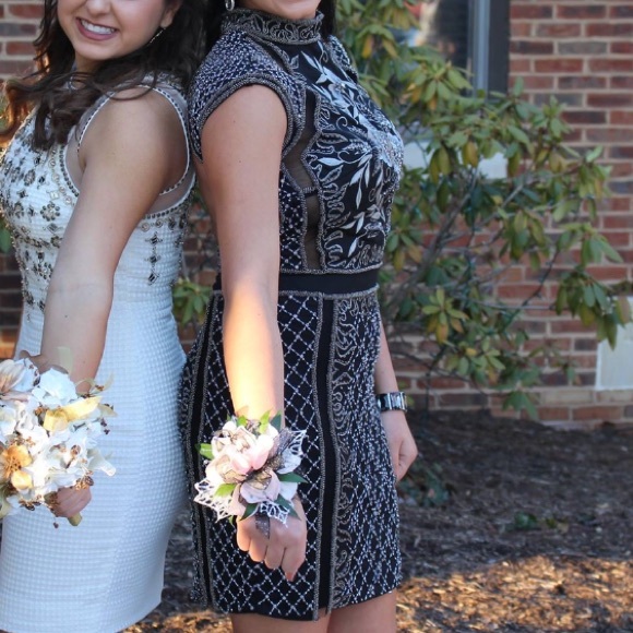 Jovani black beaded dress - Picture 2 of 8